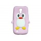 Coque silicone pour Samsung Galaxy S4 Mini / I9190 pingouin rose clair + film protection écran offert