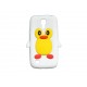 Coque silicone pour Samsung Galaxy S4 Mini / I9190 pingouin blanc + film protection écran offert