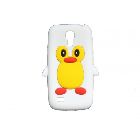 Coque silicone pour Samsung Galaxy S4 Mini / I9190 pingouin blanc + film protection écran offert