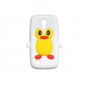 Coque silicone pour Samsung Galaxy S4 Mini / I9190 pingouin blanc + film protection écran offert