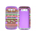 Coque pour Samsung Galaxy S3 / I9300 "Maya" violette semi-intégrale+ film protection écran offert