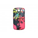 Coque pour Samsung Galaxy S3 / I9300 visage dame rose + film protection écran offert