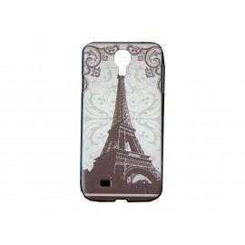 Coque pour Samsung Galaxy S4 / I9500 tour Eiffel fond gris + film protection écran offert