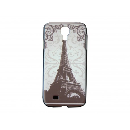 Coque pour Samsung Galaxy S4 / I9500 tour Eiffel fond gris + film protection écran offert