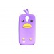 Coque silicone pour Samsung Galaxy S4 / I9500 poussin violet + film protection écran offert