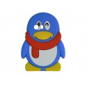 Coque silicone pour Samsung Galaxy Y/S5360 pingouin bleu écharpe rouge + film protection écran offert