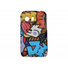 Coque pour Samsung Galaxy Y/S5360 clown multicolore + film protection écran offert