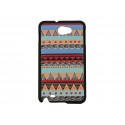 Coque pour Samsung Galaxy Note 2/N7100 "Maya" version 2 contour noir + film protection écran offert