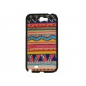 Coque pour Samsung Galaxy Note 2/N7100 "Maya" version 8 contour noir + film protection écran offert