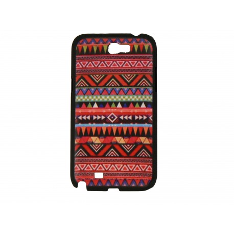 Coque pour Samsung Galaxy Note 2/N7100 "Maya" version 9 contour noir + film protection écran offert