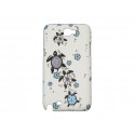 Coque silicone pour Samsung Galaxy Note 2/N7100 tortues bleues + film protection écran offert