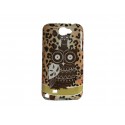 Coque pour Samsung Galaxy Note 2/N7100 hibou marron + film protection écran offert