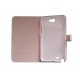 Pochette pour Samsung Galaxy Note 2 / N7100 simili-cuir Dame fleurs roses+ film protectin écran