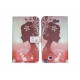 Pochette pour Samsung Galaxy Note 2 / N7100 simili-cuir Dame fleurs + film protectin écran