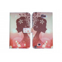 Pochette pour Samsung Galaxy Note 2 / N7100 simili-cuir Dame fleurs + film protectin écran