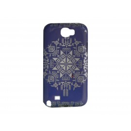 Coque violette pour Samsung Galaxy Note 2/N7100 étoile + film protection écran offert