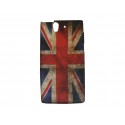 Coque silicone pour Sony Xperia Z drapeau UK/Angleterre vintage + film protection écran