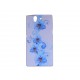 Coque silicone pour Sony Xperia Z fleurs bleues + film protection écran