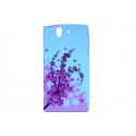 Coque silicone pour Sony Xperia Z petites fleurs roses+ film protection écran