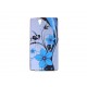 Coque silicone pour Sony Xperia Z petites fleurs géantes bleues  + film protection écran