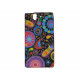 Coque silicone pour Sony Xperia Z cachemire multicolore + film protection écran