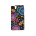 Coque silicone pour Sony Xperia Z cachemire multicolore + film protection écran