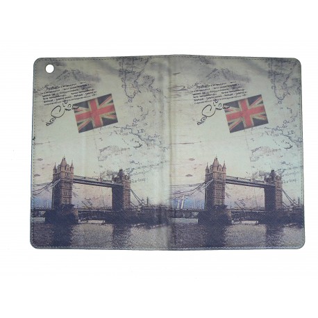 Pochette Ipad mini drapeau Angelette/UK Tower Bridge+ film protection écran
