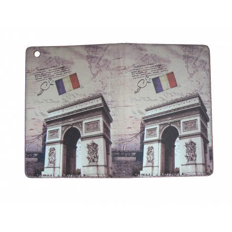 Pochette Ipad mini drapeau France Arc deTriumph+ film protection écran