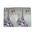 Pochette Ipad mini drapeau France Tour Eiffel+ film protection écran