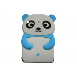 Coque silicone pour Ipad Mini panda oreilles bleues + film protection écran offert
