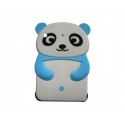 Coque silicone pour Ipad Mini panda oreilles bleues + film protection écran offert