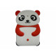 Coque silicone pour Ipad Mini panda oreilles rouges + film protection écran offert