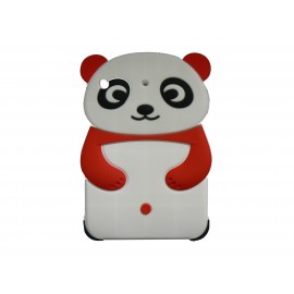 Coque silicone pour Ipad Mini panda oreilles rouges + film protection écran offert