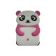 Coque silicone pour Ipad Mini panda oreilles roses fuschia + film protection écran offert