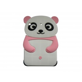 Coque silicone pour Ipad Mini panda oreilles roses claires + film protection écran offert