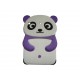 Coque silicone pour Ipad Mini panda oreilles violettes + film protection écran offert
