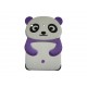 Coque silicone pour Ipad Mini panda oreilles violettes + film protection écran offert