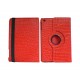Pochette Ipad Mini simili-cuir serpent rouge + film protection écran offert