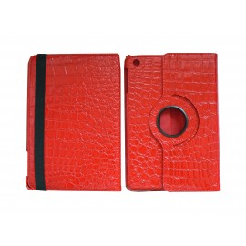 Pochette Ipad Mini simili-cuir serpent rouge + film protection écran offert