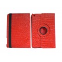 Pochette Ipad Mini simili-cuir serpent rouge + film protection écran offert