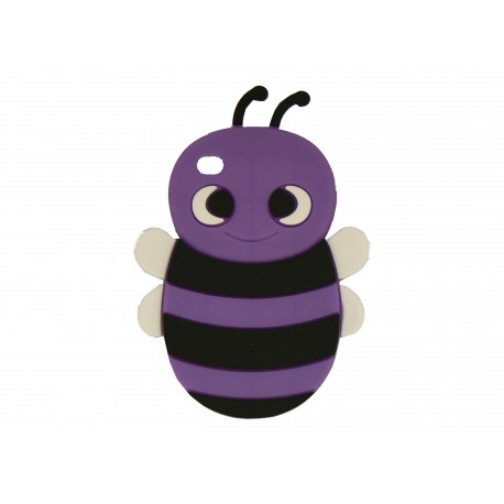 Coque silicone pour Ipod Touch 4 abeille violette + film protection écran