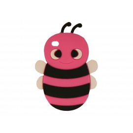 Coque silicone pour Ipod Touch 4 abeille rose fuschia + film protection écran