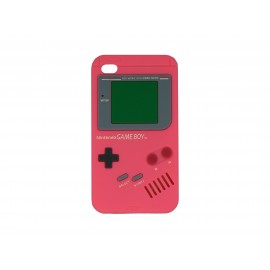 Coque silicone pour Ipod Touch 4 "Game Boy" rose + film protection écran