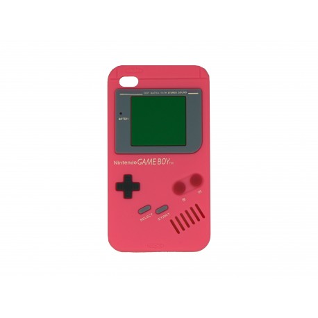 Coque silicone pour Ipod Touch 4 "Game Boy" rose + film protection écran