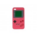 Coque silicone pour Ipod Touch 4 "Game Boy" rose + film protection écran