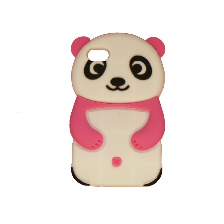 Coque silicone pour Ipod Touch 4 panda rose + film protection écran