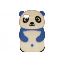 Coque silicone pour Ipod Touch 4 panda bleu + film protection écran