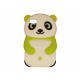 Coque silicone pour Ipod Touch 4 panda vert + film protection écran