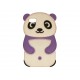 Coque silicone pour Ipod Touch 4 panda violet + film protection écran