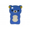 Coque silicone pour Ipod Touch 4 ourson bleu oreilles jaunes+ film protection écran